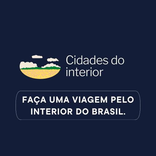 Logo de cidades do interior com um desenho de céu com nuvens, montanha e areia
